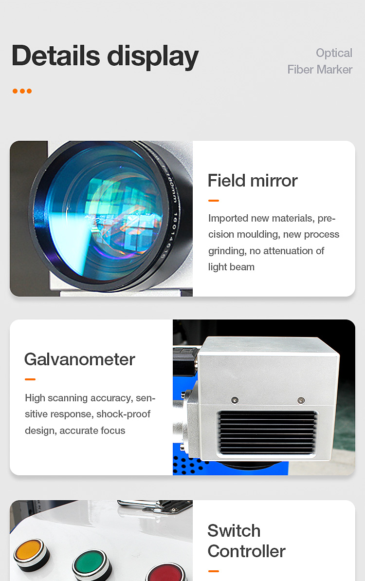 30w Fiber Laser Marking Machine Raycus Source Split Fiber Laser Marking Machine Metal