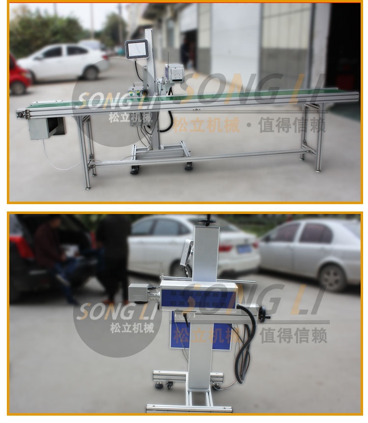 High Speed Flying CO2 Laser Marking Machine for Marking on Plastic Pipe Medicine Box